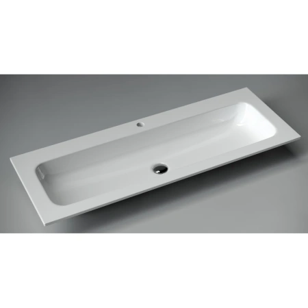 раковина ceramicanova element cn7017 накладная 121х45.7 см, белая