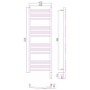 полотенцесушитель электрический 1200x400 белый матовый мэм правый, перемычка выгнутая сунержа богема 3.0 30-5803-1240