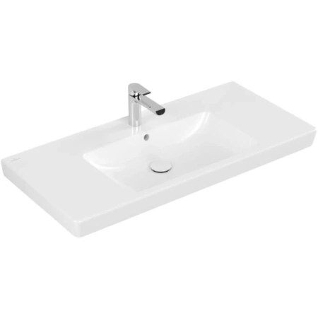 Раковина Villeroy & Boch Subway 2.0 7175A0R1 подвесная, с переливом, нешлифованный, 100x47 см, альпийский белый CeramicPlus 