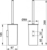 ершик для унитаза keuco collection moll 12764 010100 хром | белый