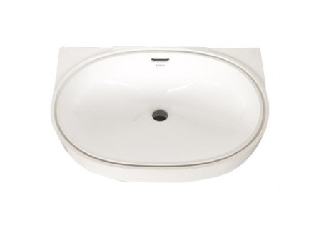 раковина toto public lw546b встраиваемая снизу, 55x40 см, белая
