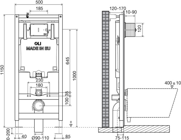 инсталляция для унитаза oli oli 80 300572mri00 с кнопкой смыва river