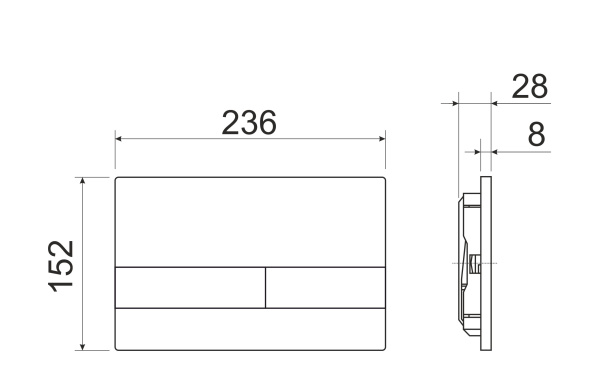 инсталляция ceramicanova envision flat cn1002ch для унитаза с клавишей смыва хром