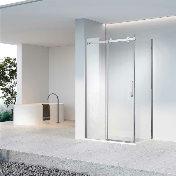 душевой уголок vincea como-n 150×90 vsr-4cn9015cl профиль хром, стекло прозрачное