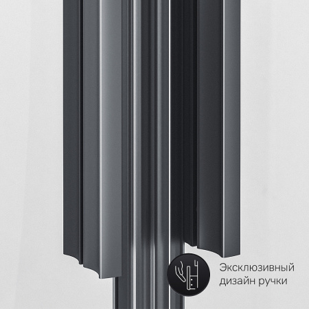 душевой уголок am.pm gem 120×80 w90g-404-120280-bt профиль черный матовый, стекло прозрачное