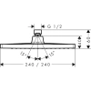 верхний душ hansgrohe crometta e 240 1jet ecosmart 26727670