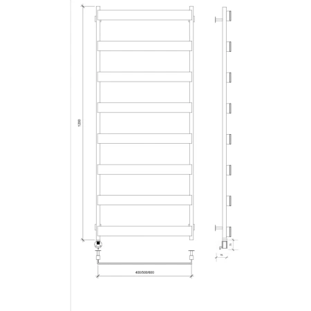 полотенцесушитель электрический 1270x630 тэн левый secado кродо 4673739252321