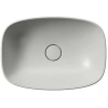 раковина gsi nubes 978417 накладная, 50x35 см, cenere opaco (серый матовый)