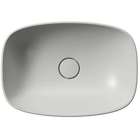 раковина gsi nubes 978417 накладная, 50x35 см, cenere opaco (серый матовый)