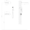 душевой комплект abber wasser kreis af8151 300 мм, с термостатом, хром