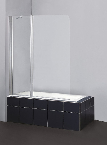 шторка на ванну belbagno sela 120 sela-v-11-120/140-p-cr-l профиль хром стекло рифленое