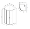 душевой уголок am.pm gem 90×90 w90g-401-090bt профиль черный матовый, стекло прозрачное