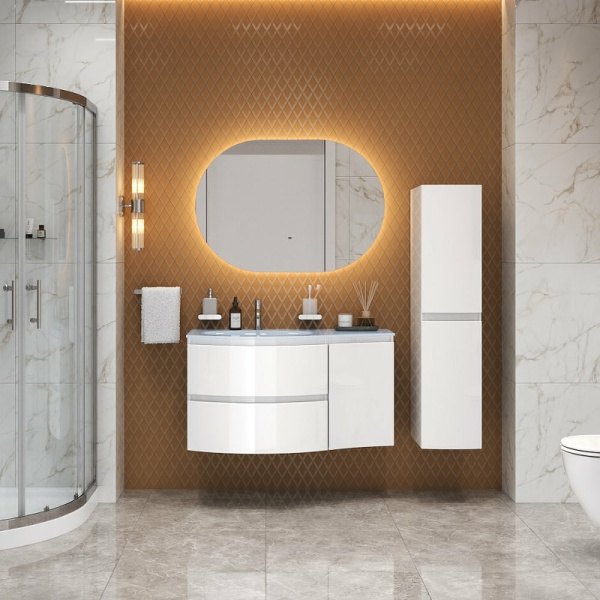 подвесной шкаф cezares vague 34 r 44222 bianco lucido