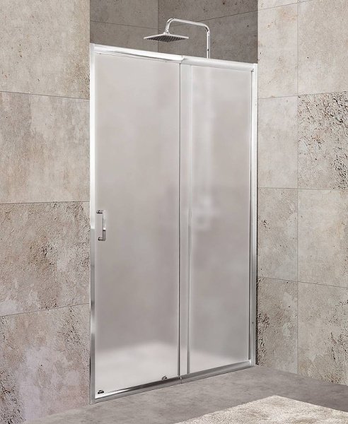 дверь для душевой кабины belbagno unique 115 unique-bf-1-100/115-p-cr профиль хром, стекло рифленое