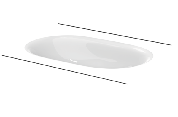 раковина bette comodo a218-000 встраиваемая, 77.4x38 см, белая