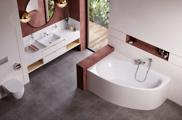 акриловая ванна excellent kameleon 170х110 l waex.kml17wh