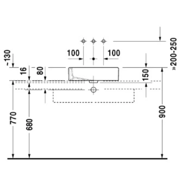накладная раковина в ванную duravit vero 0455500000
