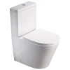 Унитаз-компакт SantiLine SL-5014 безободковый, с сиденьем микролифт, цвет белый