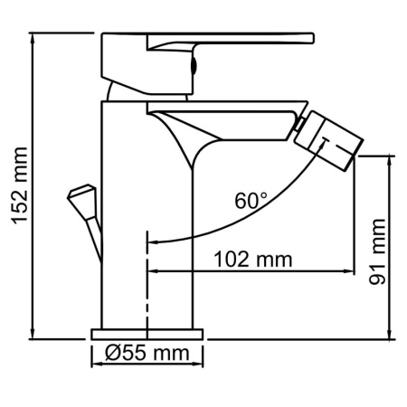 смеситель для биде wasserkraft mindel 8506 цвет белый