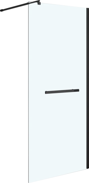 душевая перегородка niagara nova 90 ng-681-90black профиль черный, стекло прозрачное
