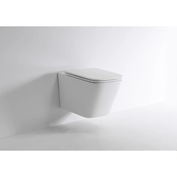унитаз tece tecespring s 9700996 подвесной, безободковый, с сиденьем в комплекте, белый