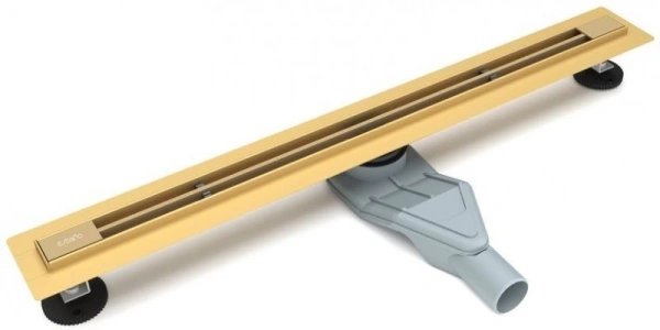 душевой лоток esbano slim 70 s-line-70sg estrslmline70sg с решеткой золото матовое