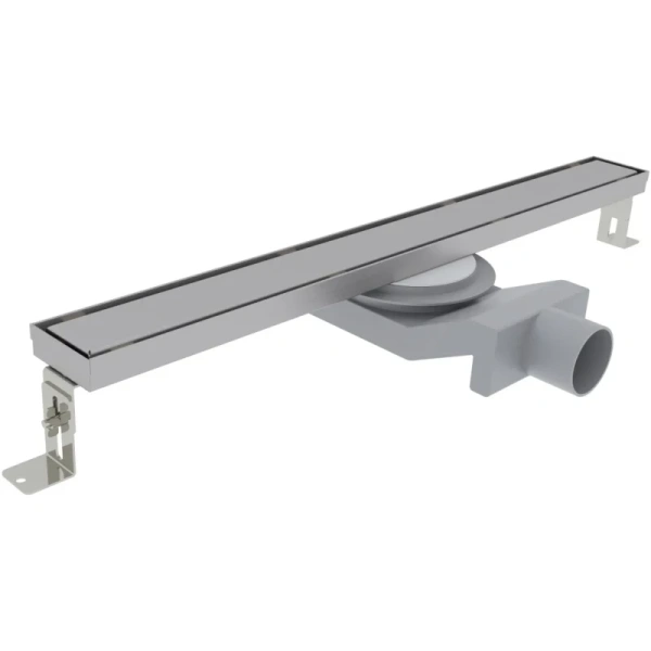 душевой трап (лоток) plumberia selection linear psl100mt 100 см, с решеткой, 2 в 1 под плитку, нержавеющая сталь