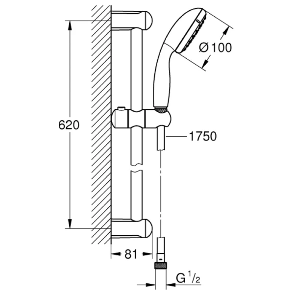 душевой гарнитур grohe new tempesta 27853001