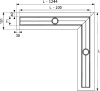 душевой лоток tece drainline 120x120 611200 угловой без крышки