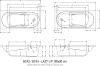 акриловая ванна riho lazy 180х80 l b083001005 (bc4300500000000) без гидромассажа