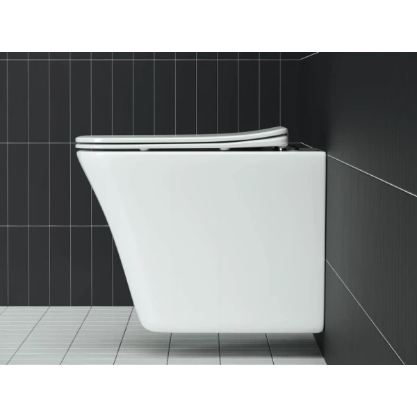 унитаз ceramicanova mono cn1902 подвесной, с сиденьем микролифт, белая