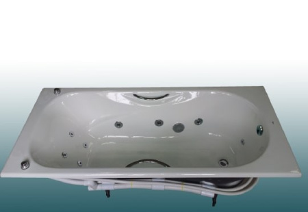 чугунная ванна roca malibu 150x75 2315g000r с отверстиями для ручек с противоскользящим покрытием