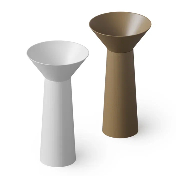 раковина dea design pedestal basin dd2022 480 18 напольная, без отв., solid surface, 48х48х90см., white №18