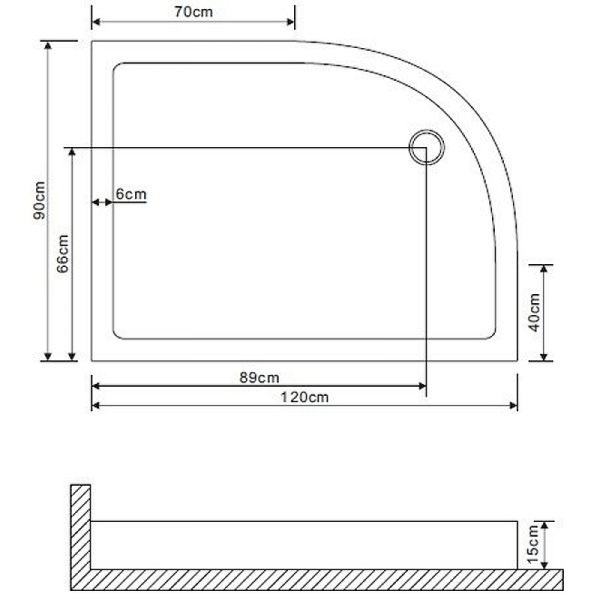 душевой поддон grossman 120×90 gr-41210920r белый
