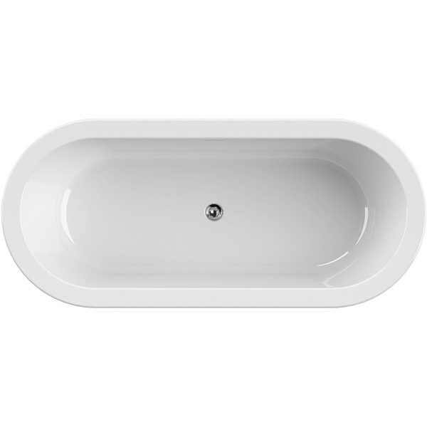 акриловая ванна cezares slim 180x80 slim central-180-80-60-nero-set без гидромассажа