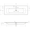 раковина cezares eco czr-8073-120 121x46 см, накладная, белый