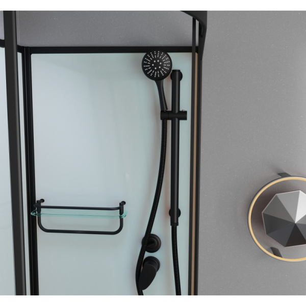 душевая кабина frank f412r black правая без крыши 120х80