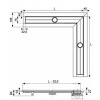 решетка-основа для плитки tece tecedrainline plate 610970 угловая 90x90 см
