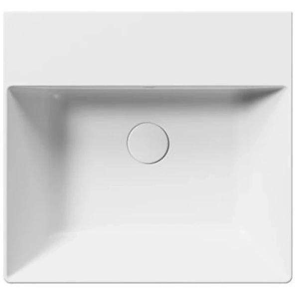 раковина gsi kube x 9430109 подвесная, 50x47 см, bianco opaco (белый матовый)