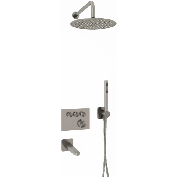 комплект wasserkraft wern 4200 a4258.097.121.275.100.276.298 tхhermo встраиваемый, для ванны, цвет никель