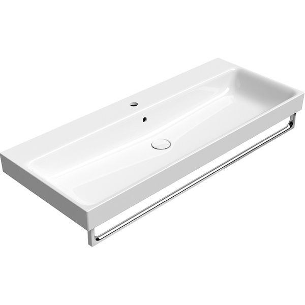 раковина gsi nubes 9624111 подвесная, 120x46 см, bianco lucido (белый глянец)