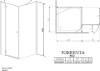 душевой уголок radaway torrenta kdj 90 l×90 графитовое