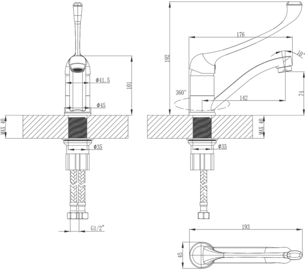 смеситель для раковины lemark project lm4637c