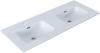 раковина 120 см aquanet flat 00254367 (двойная) белая