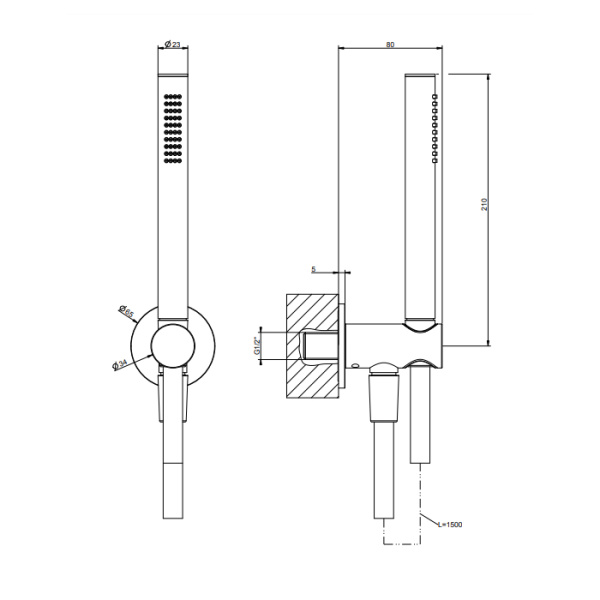 душевой гарнитур gessi shower sets 63329#031, цвет: хром