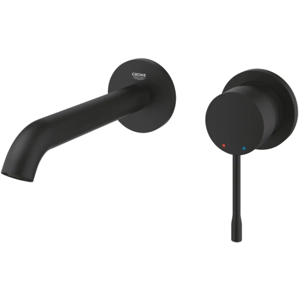 смеситель для раковины grohe essence 29192kf1 встраиваемый, черный матовый
