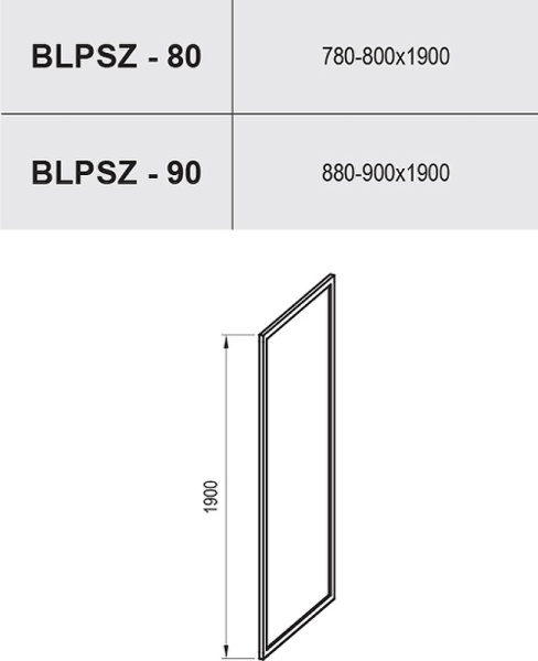 душевая стенка ravak blix blpsz-90 x93h70c00z1 профиль хром, стекло прозрачное