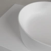 раковина villeroy & boch collaro 4a1956rw накладная, 56x36 см, stone white (белый матовый) с покрытием ceramicplus