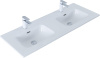 раковина 120 см aquanet flat 00254367 (двойная) белая