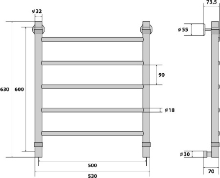 полотенцесушитель водяной energy classic 60x50 полотенцесушитель водяной energy classic 60x50